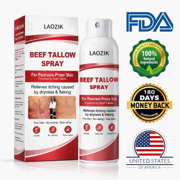 LAOZIK® Beef Tallow Spray for Itchy, Flaky Psoriasis Skin